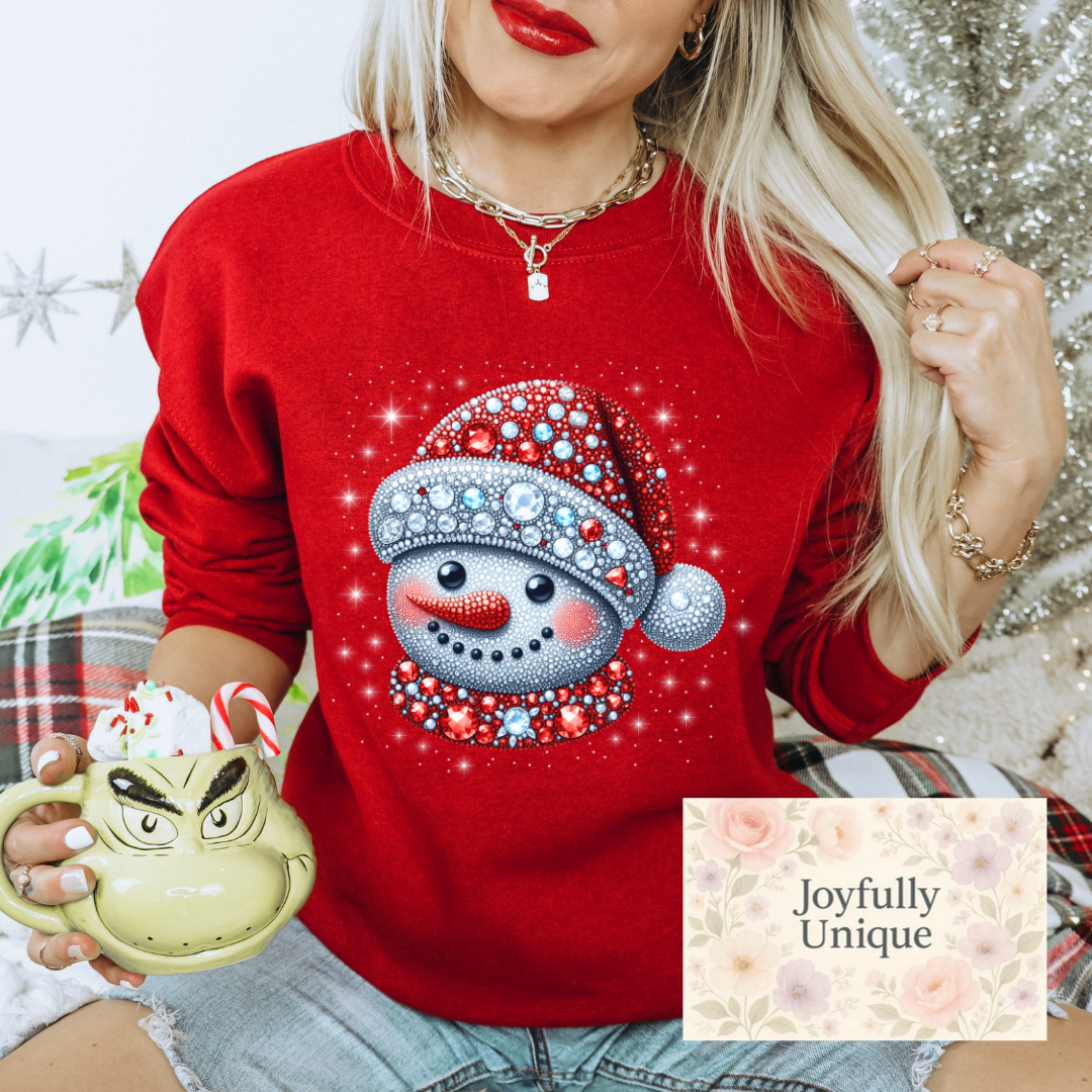 Short Sleeve T-Shirt Glitter Snowman