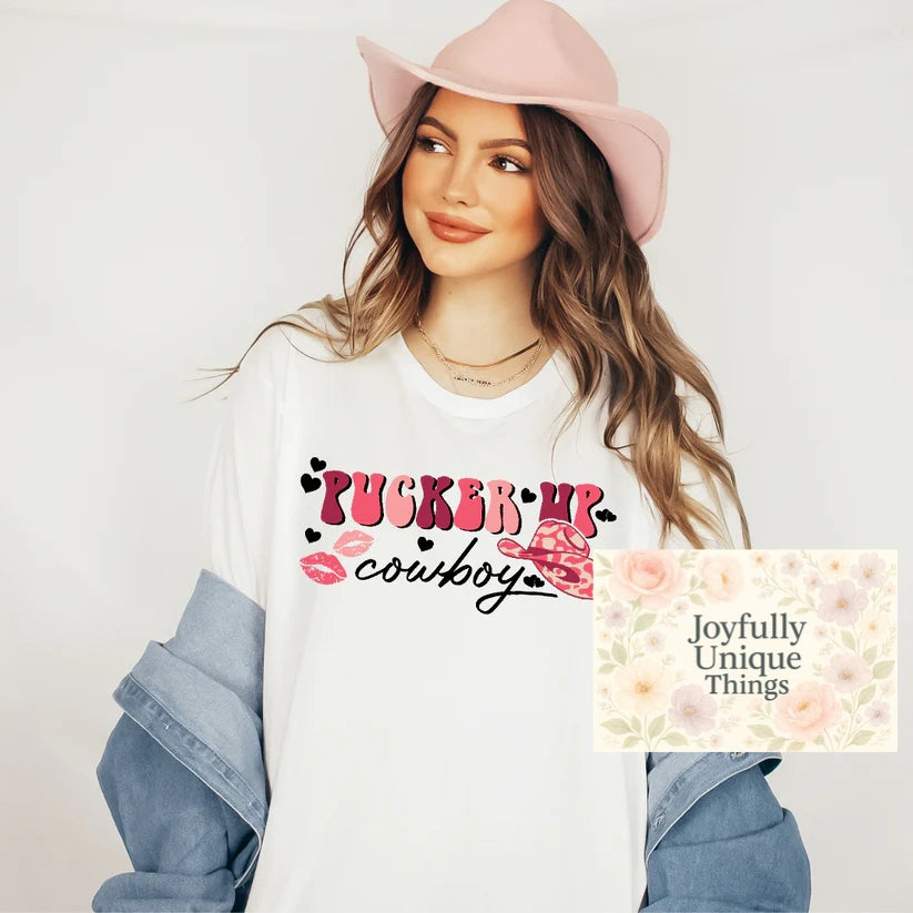 Short Sleeve T-Shirt Pucker Up Cowboy