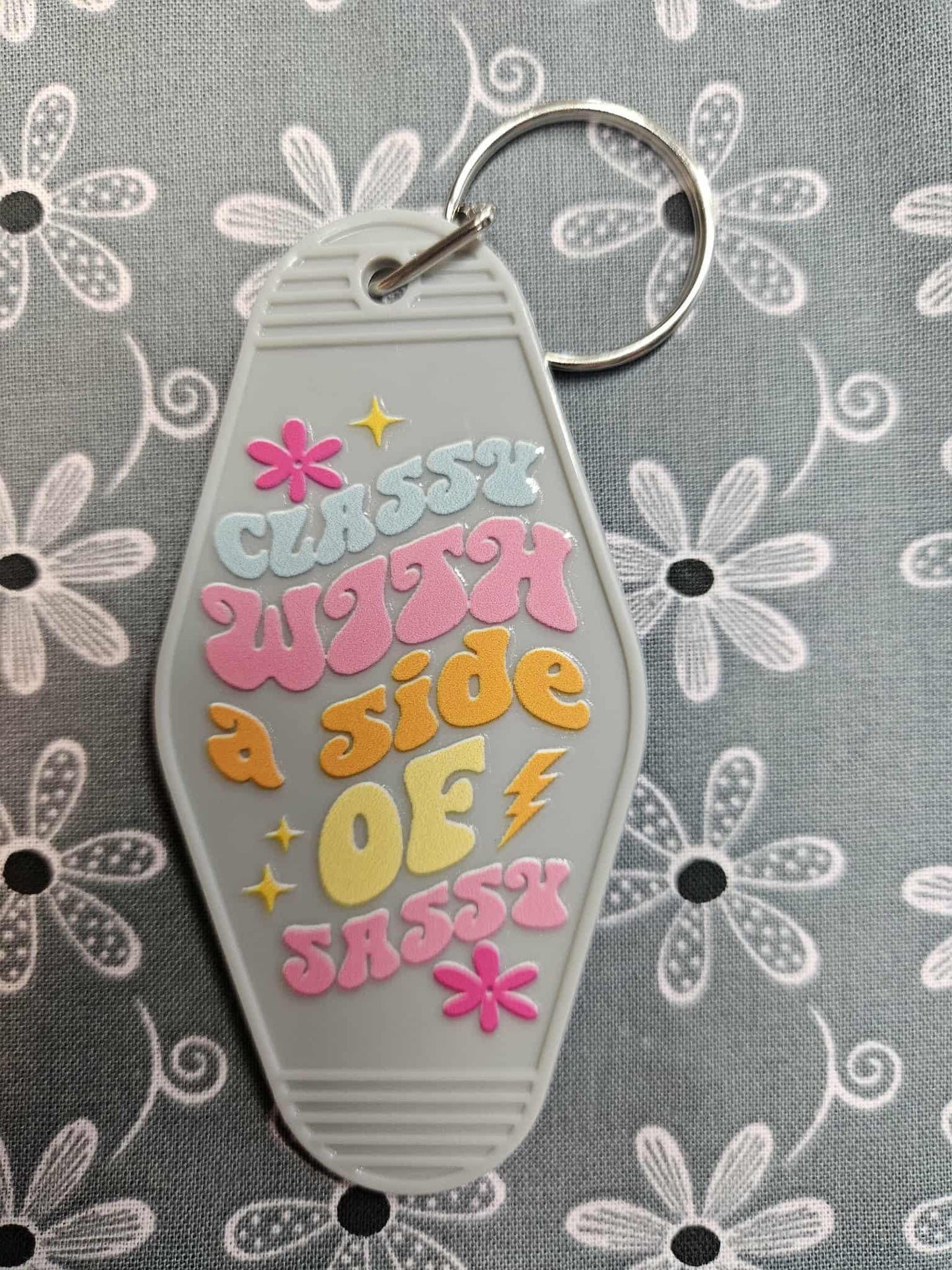 Retro Motel Keychain: Classy With A Side Of Sassy - Joyfully Unique