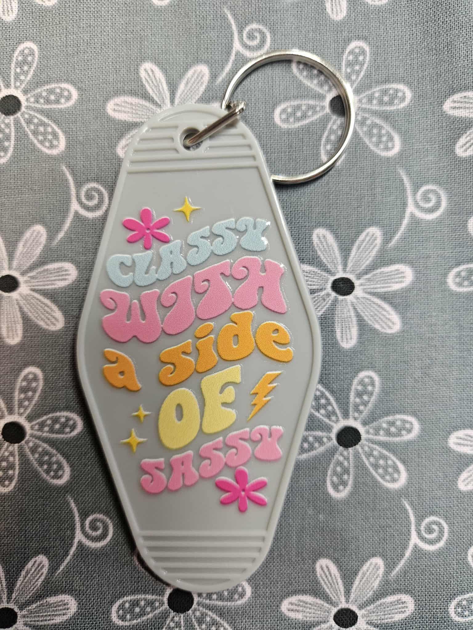 Retro Motel Keychain: Classy With A Side Of Sassy - Joyfully Unique