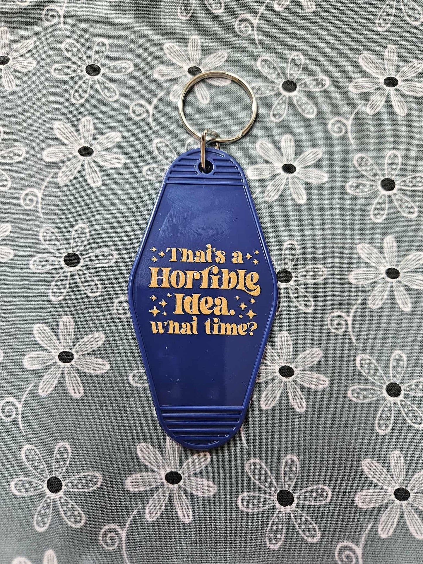 Retro Motel Keychain: That's A Horrible Idea. What Time ?