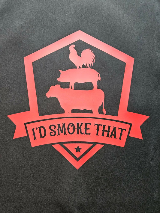 Unisex Funny Saying Apron: I'd Smoke That - Joyfully Unique Things