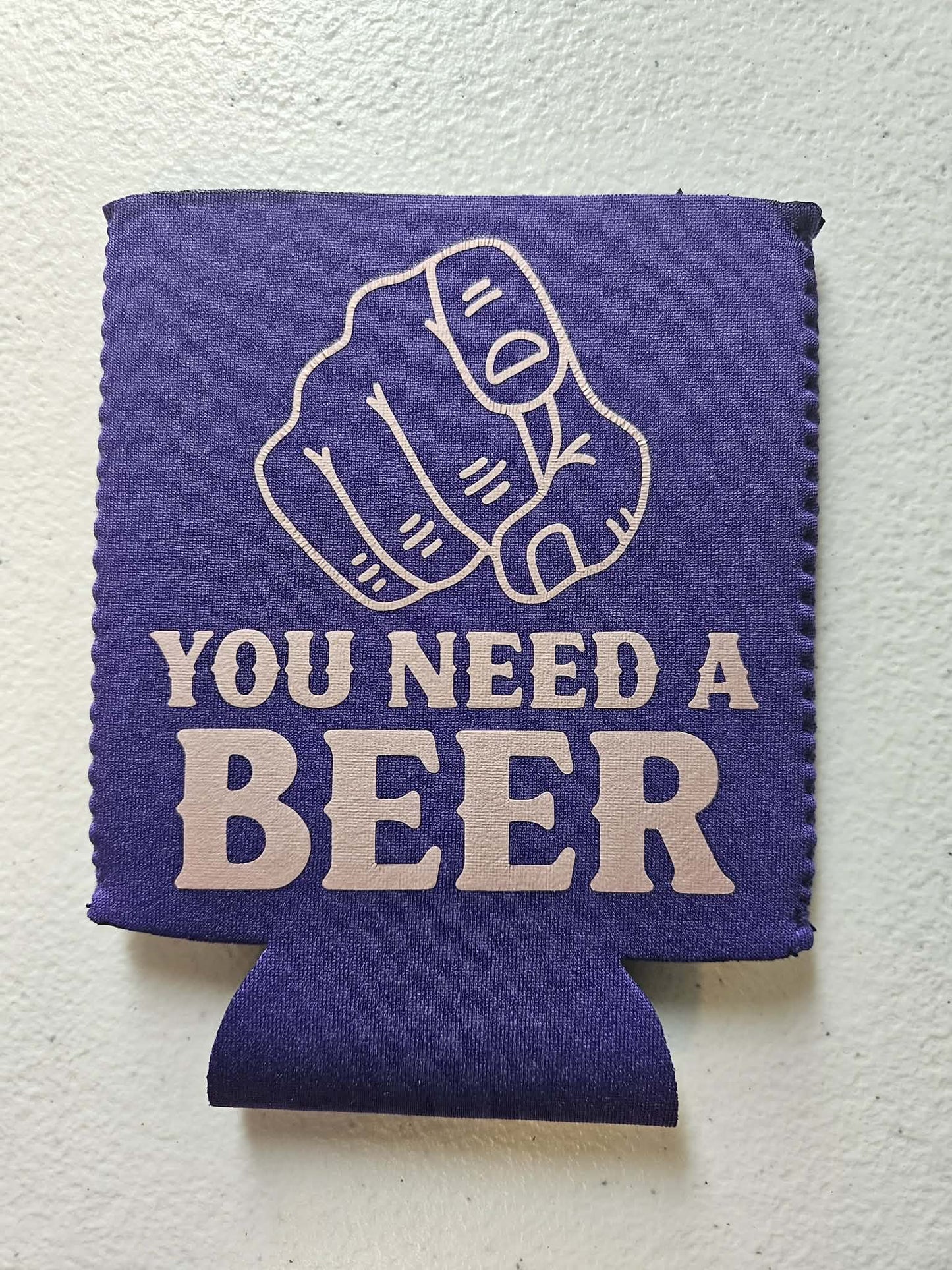 You Need A Beer Koozie Purple & Pink Shimmer - Joyfully Unique Things