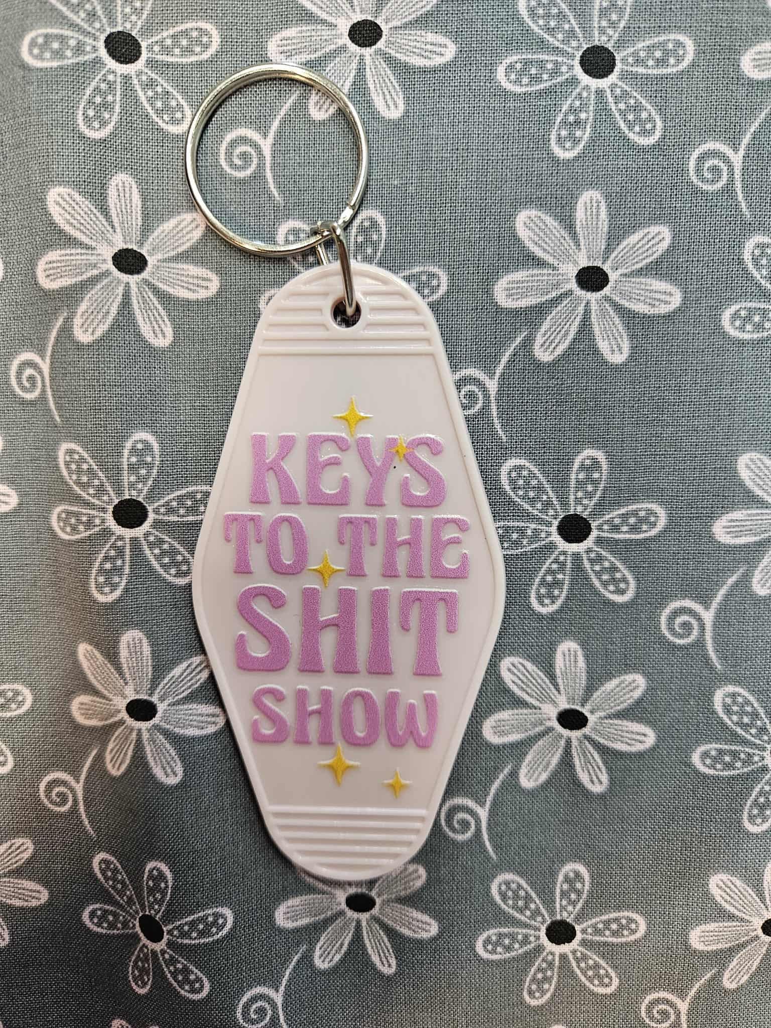 Retro Motel Keychain: Keys To The Shit Show - Joyfully Unique
