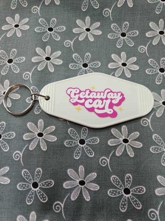 Retro Motel Keychain: Getaway Car