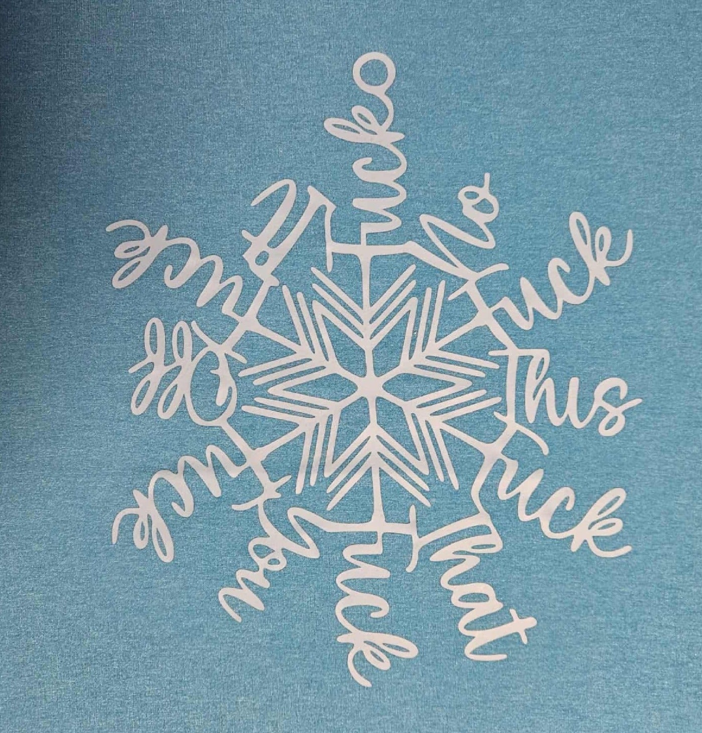 Short Sleeve Snarky T-Shirt Fuck Fuck Fuck Christmas Winter Snowflake XL - Joyfully Unique Things