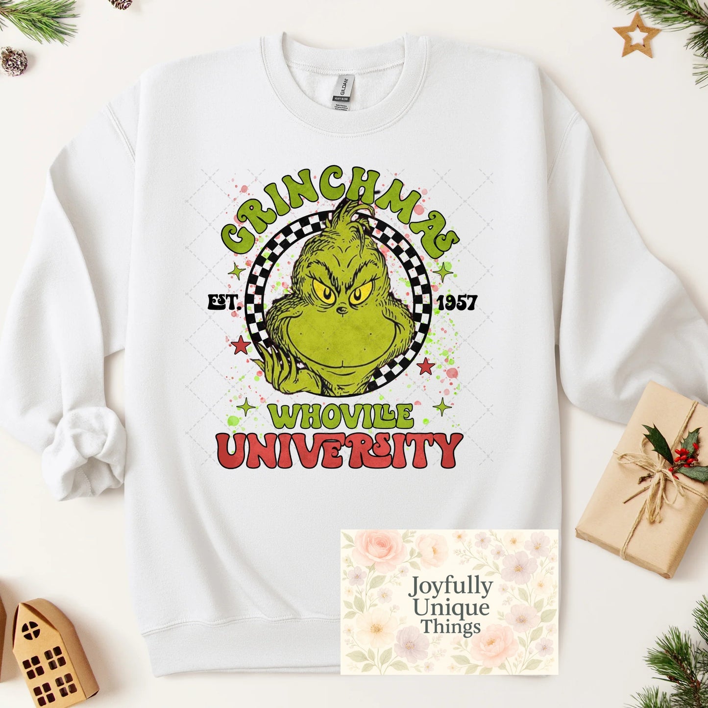 Short Sleeve T-Shirt Christmas Grinch Gman Grinchmas Whoville University - Joyfully Unique Things