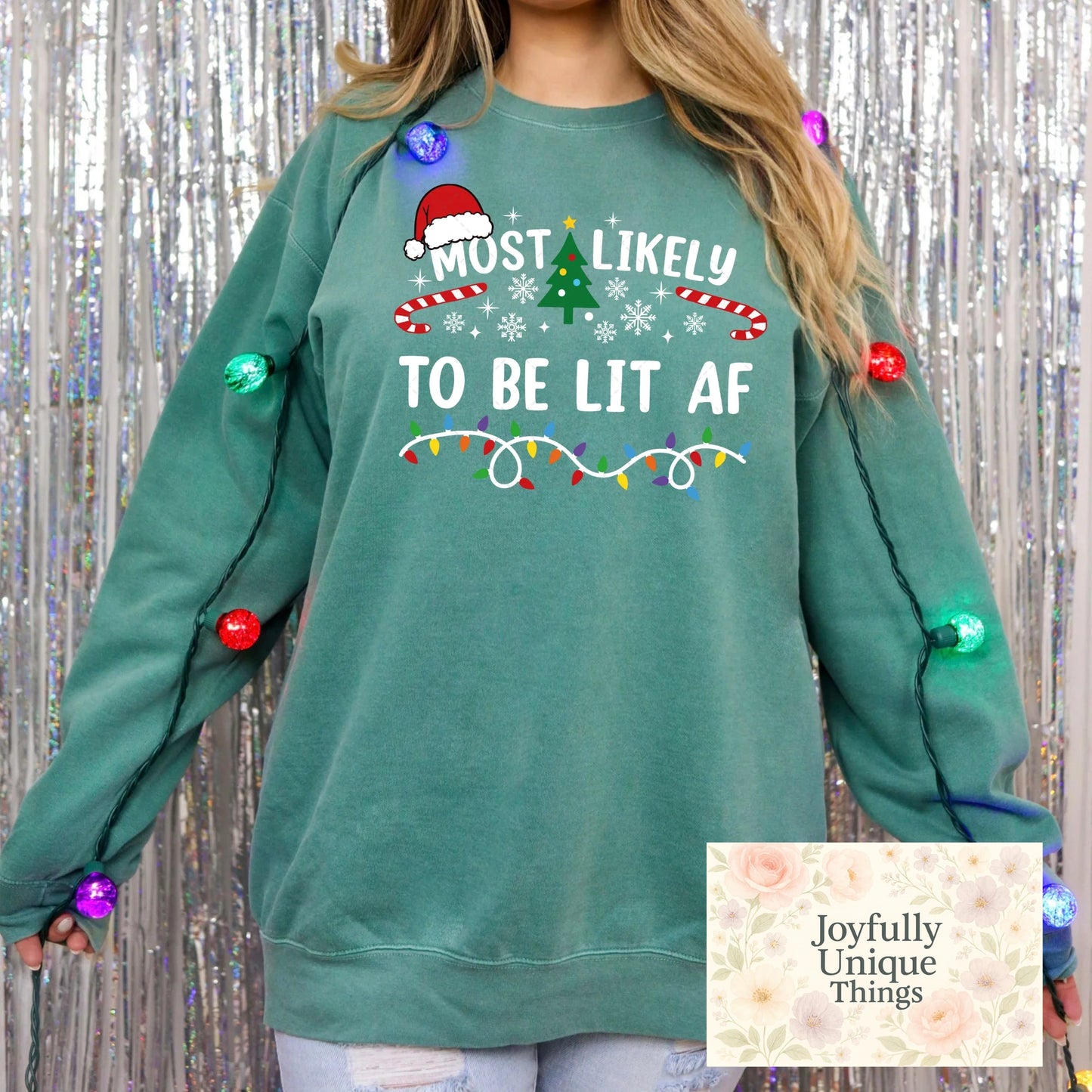 Short Sleeve T-Shirt Christmas Most Likely To Be Lit AF