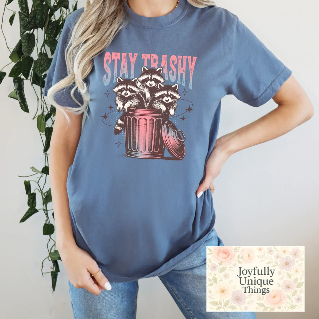 Short Sleeve T-Shirt  Feral Raccoon Trash Panda Stay Trashy